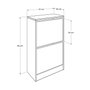 Hanah Home Zapatero Blanco con 2 Cajones